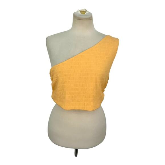 ASOS Something New Ada One Shoulder Tube Top Orange Size XL NWOT $32 MSRP - Picture 2 of 8